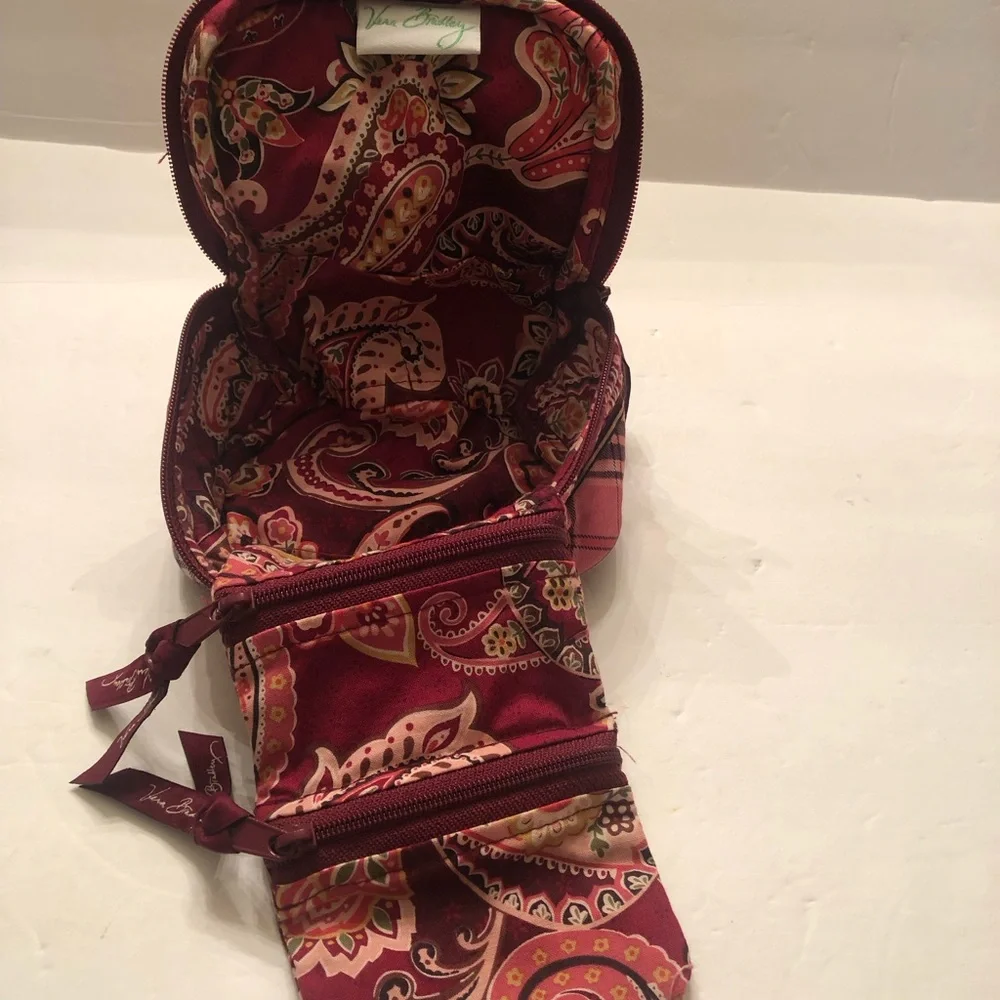 Vera Bradley jewelry organizer, Plum, coral, green - Picture 7 of 9